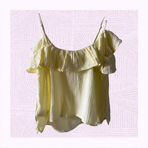 J. Crew Yellow Gauzy Top Sz XS